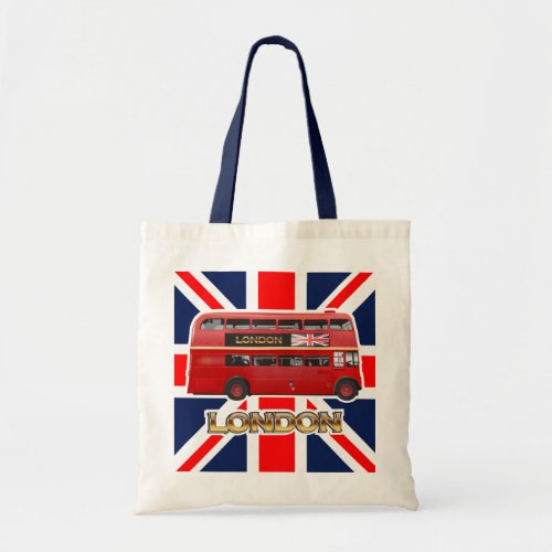 The Red London Double Decker Bus Tote Bag