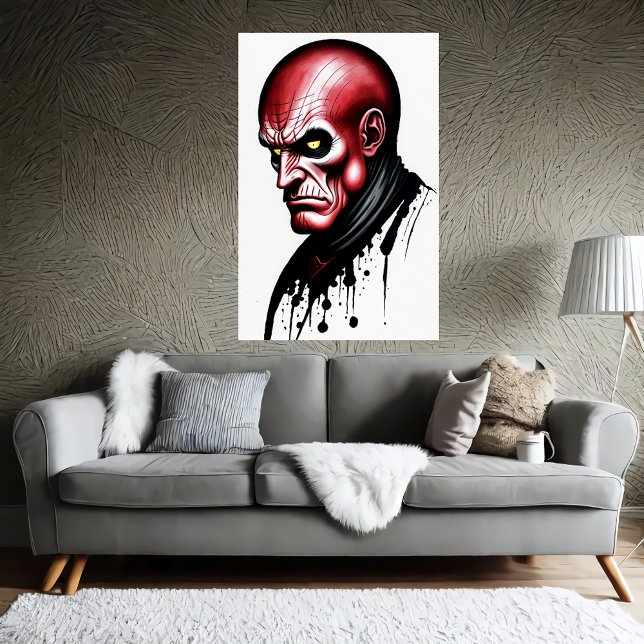 The Red Man with yellow eyes | AI Art Poster (Creator Uploaded)