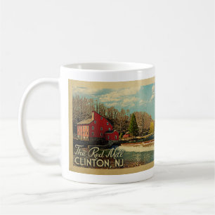 The Red Mill Clinton New Jersey Vintage Travel Coffee Mug