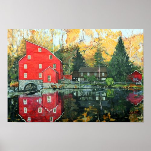 The Red Mill In Clinton New Jersey Poster