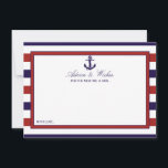 The Red & Navy Nautical Anchor Wedding Collection Advice Card<br><div class="desc">Celebrate in style with these nautical anchor advice cards. The simple yet stylish design will allow your guests to write a note of advice for you to keep and read over in years to come. The wording is easy to personalize so these cards can quickly be transformed into advice cards...</div>