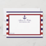 The Red & Navy Nautical Anchor Wedding Collection Advice Card<br><div class="desc">Celebrate in style with these nautical anchor advice cards. The simple yet stylish design will allow your guests to write a note of advice for you to keep and read over in years to come. The wording is easy to personalize so these cards can quickly be transformed into advice cards...</div>