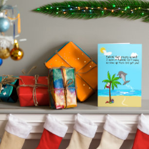 the Red-Nosed Dolphin Holiday Card