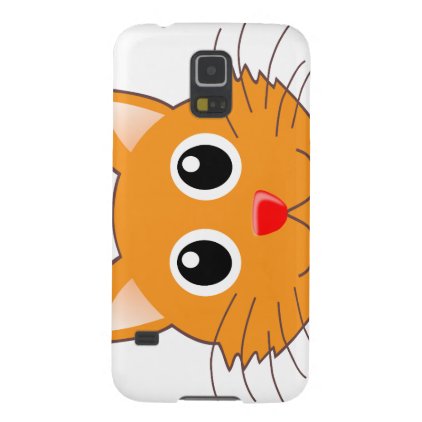 The red-nosed orange Cat Case For Galaxy S5