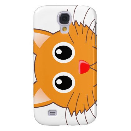 The red-nosed orange Cat Galaxy S4 Case