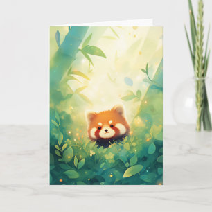 The Red Panda Bamboo Sanctuary Card
