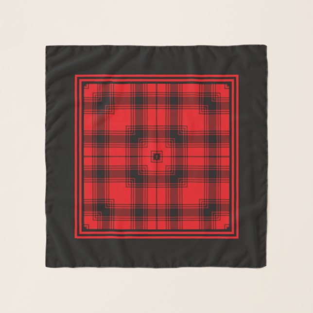 The Red Plaid Chiffon Scarf To Own (Front)