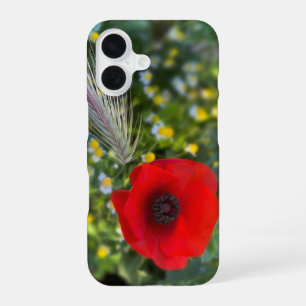 The red poppy iPhone 16 case
