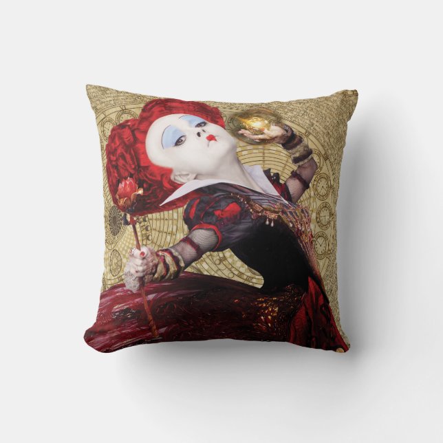 The Red Queen | Adventures in Wonderland 2 Throw Pillow (Front)