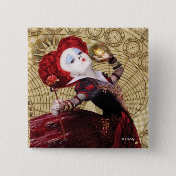 The Red Queen | Adventures In Wonderland Button by AliceLookingGlass at Zazzle