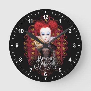 The Red Queen | Beyond The Mirror Round Clock by AliceLookingGlass at Zazzle