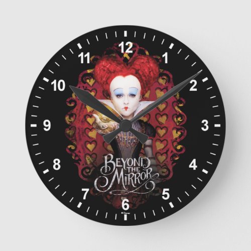 The Red Queen  Beyond the Mirror Round Clock