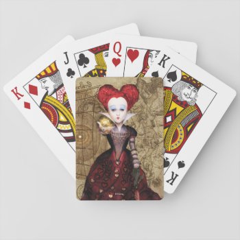 The Red Queen | Don't Be Late 2 Playing Cards by AliceLookingGlass at Zazzle