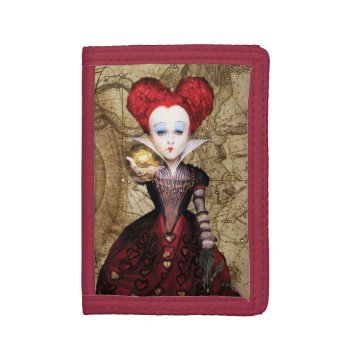The Red Queen | Don't Be Late 2 Trifold Wallet by AliceLookingGlass at Zazzle