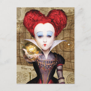 The Red Queen Don't be Late Postcard