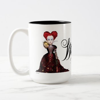 The Red Queen | Don't Be Late Two-tone Coffee Mug by AliceLookingGlass at Zazzle