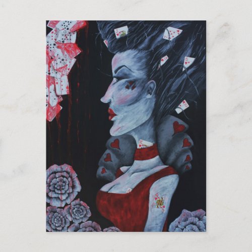 The Red Queen Original Art Wonderland Postcard