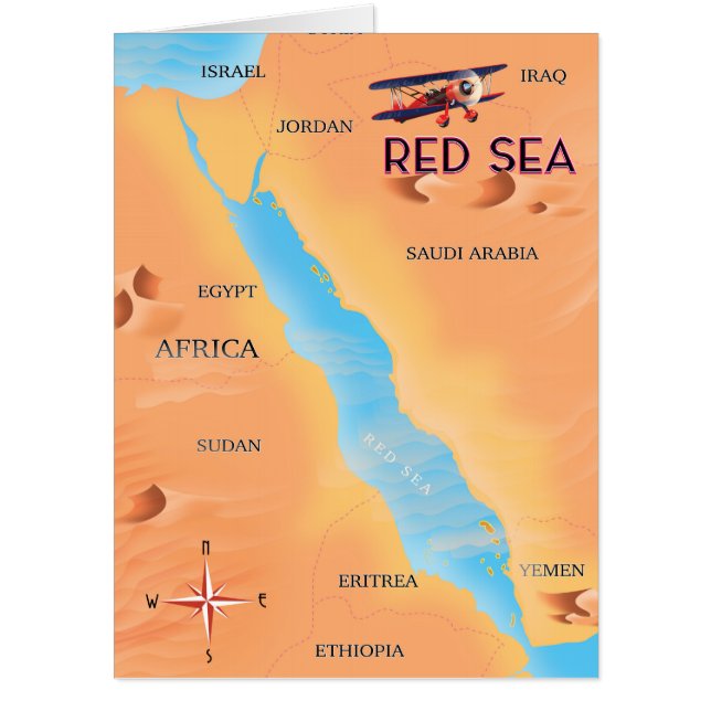 The Red Sea Travel Map Card (Front)