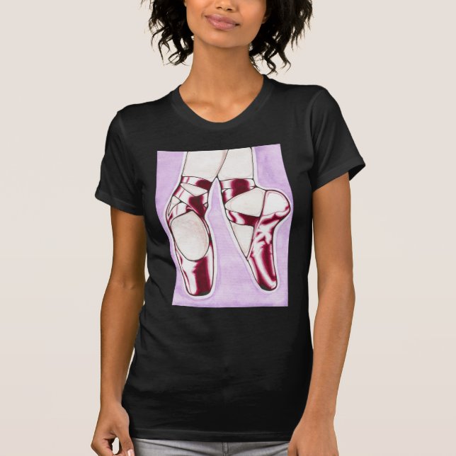 The Red Shoes ballet slippers T-Shirt (Front)