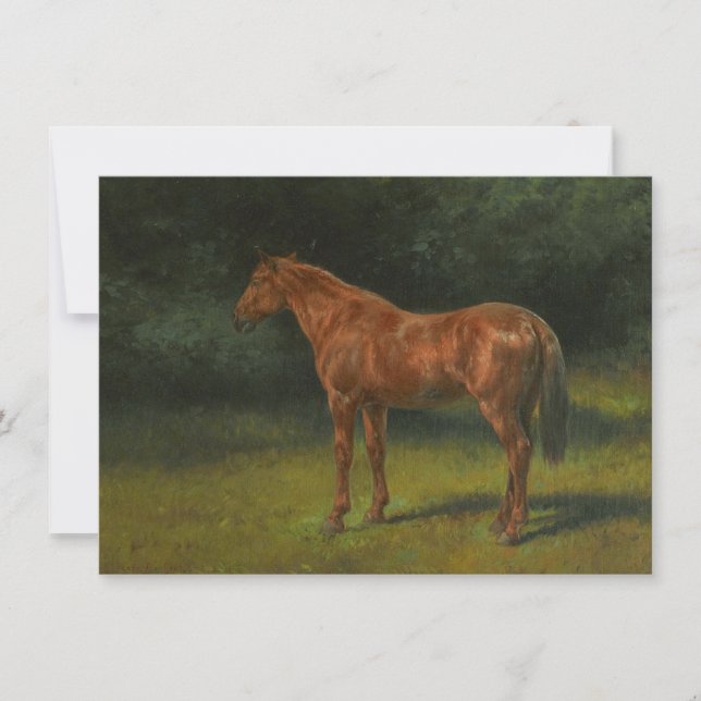 The Red Sorrel Horse (by Rosa Bonheur) Card (Front)