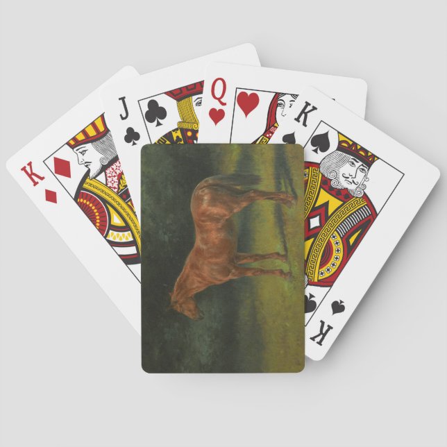 The Red Sorrel Horse (by Rosa Bonheur) Poker Cards (Back)