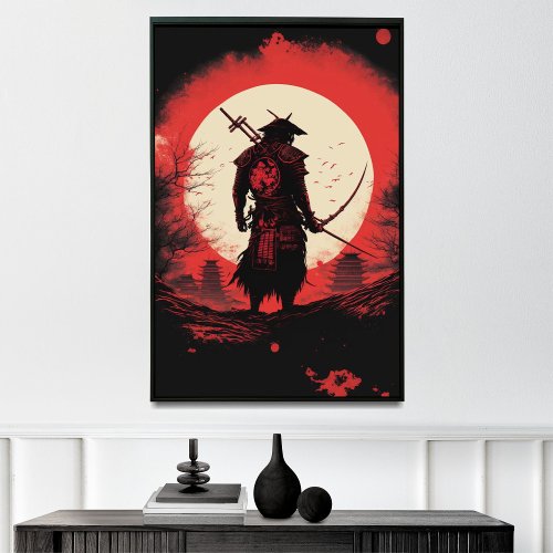 The Red Sun a Symbol of Epic Warrior in Japanese  Poster