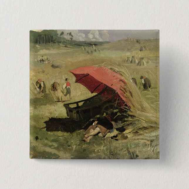 The Red Sunshade, c.1860 Button (Front)
