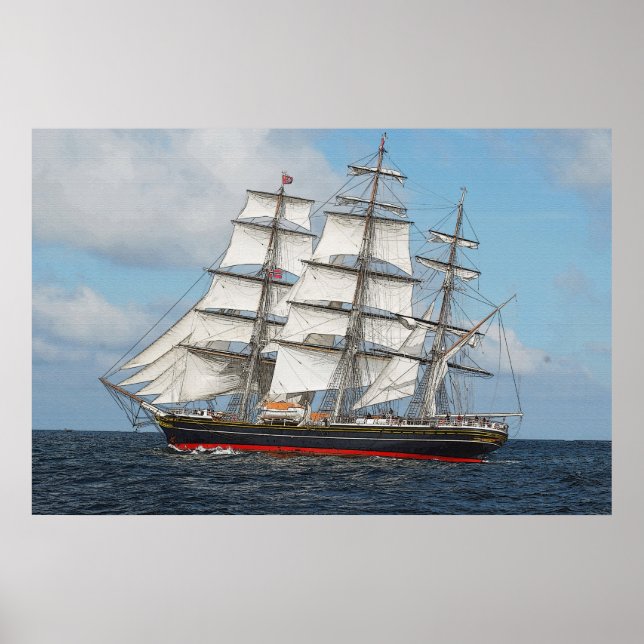 The Red Tall Ship 36 x 24 poster (Front)
