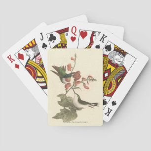 The Red-throated or Ruby-throated Hummingbird Poker Cards