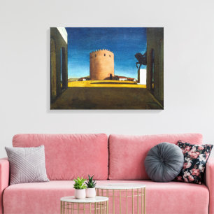 The Red Tower Giorgio de Chirico Canvas Print