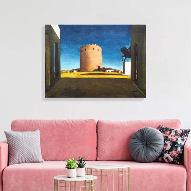 The Red Tower | Giorgio de Chirico |  Canvas Print (Insitu(LivingRoom))