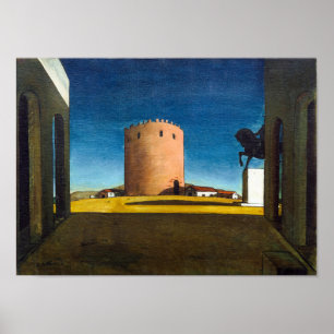 The Red Tower Giorgio de Chirico Poster