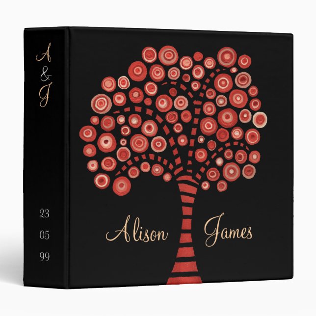 The Red Tree Wedding Couple Name Binder (Front/Spine)