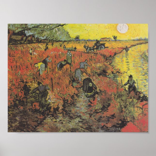The Red Vineyard by Van Gogh - Poster (Front)
