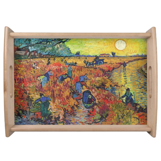 The Red Vineyard by Van Gogh serving tray (Front)