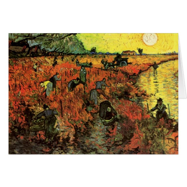 The Red Vineyard by Vincent van Gogh Cards (Front Horizontal)