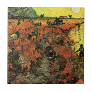 The Red Vineyard by Vincent van Gogh Ceramic Tile
