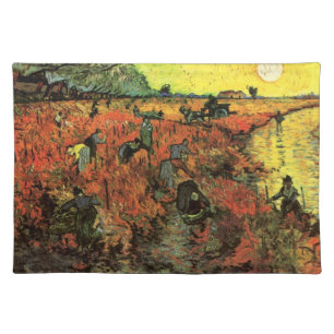 The Red Vineyard by Vincent van Gogh Cloth Placemat