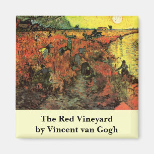 The Red Vineyard by Vincent van Gogh Magnet