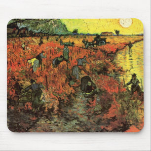 The Red Vineyard by Vincent van Gogh Mouse Pad