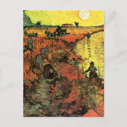 The Red Vineyard by Vincent van Gogh Postcard