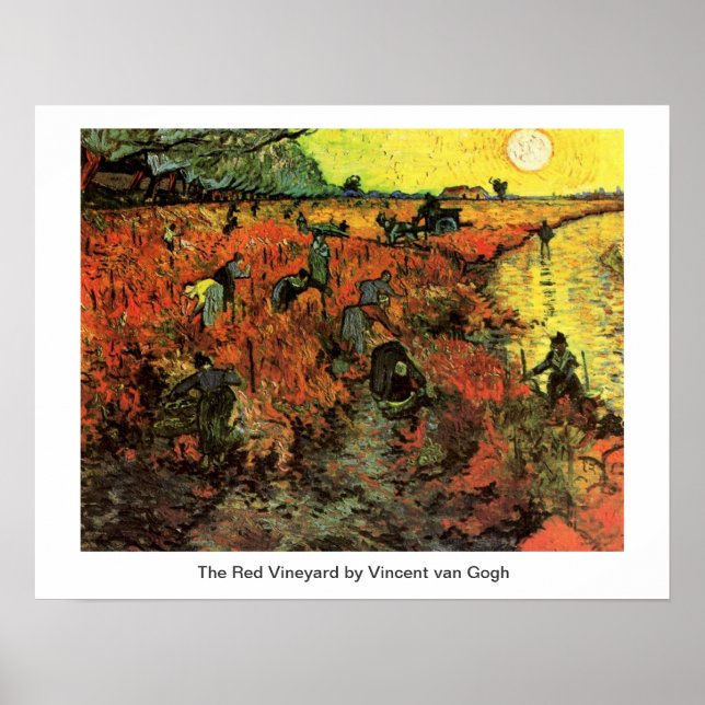 The Red Vineyard by Vincent van Gogh. Poster (Front)