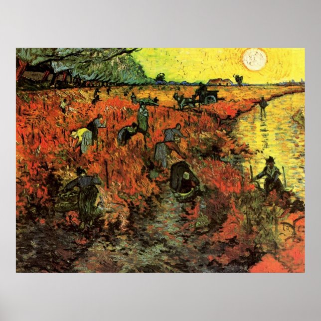 The Red Vineyard by Vincent van Gogh. Poster (Front)