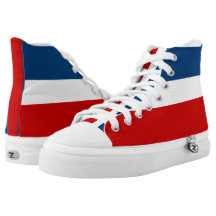 red white and blue trainers