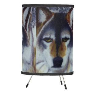 THE RED WOLF lampshade Tripod Lamp