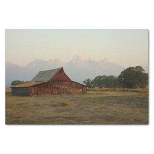 The Red Wood Barn is Tipping Its Roof to Us Tissue Paper