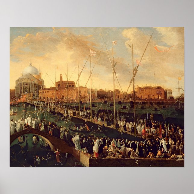 The Redentore Procession (oil on canvas) Poster (Front)