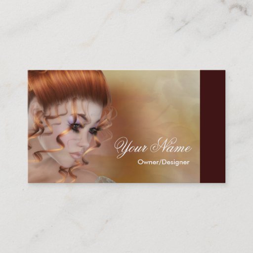 Customizable The Redhead - Fantasy/Beauty Business Cards