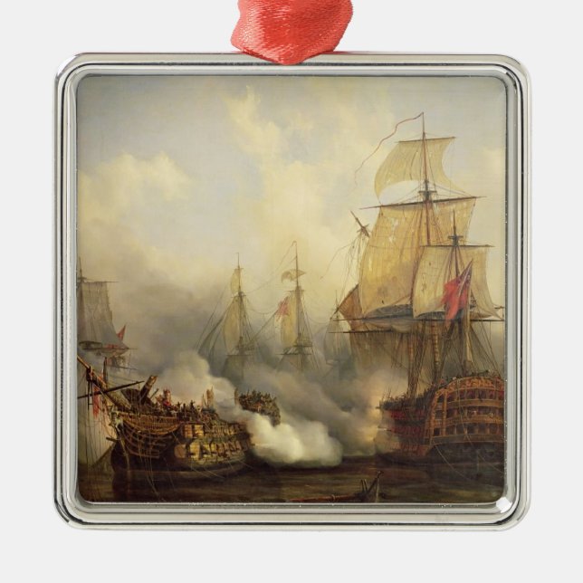 The Redoutable at Trafalgar, 21st October 1805 Metal Ornament (Front)