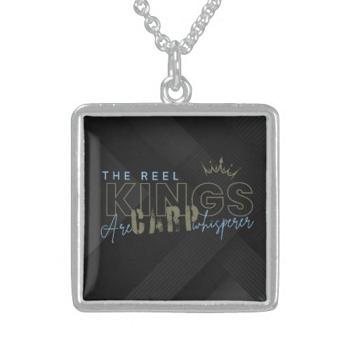 The REEL kings Fishing motivation  Carp Fishing Sterling Silver Necklace